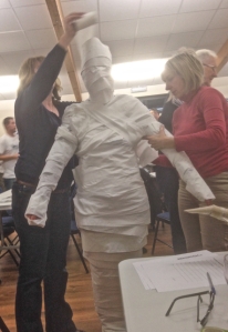 Have you ever been rolled up in toilet paper, well this is Mummy Janice